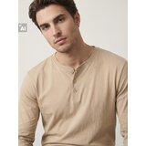 Sinsay Pamučna henley majica s dugim rukavima | shoptok.hr
