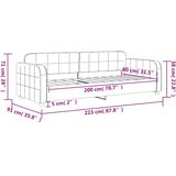  Dnevni krevet svjetlosivi 80 x 200 cm baršunasti | shoptok.hr