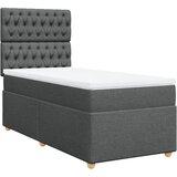 Maison Chic Box spring postelja - Vzmetna postelja z vzmetnico temno siva 100x200 cm blago SL10351, (21901545) | Shoptok.si