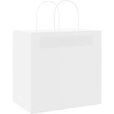  Papirnate vrećice 50 kom s ručkama bijele 26x17x25 cm | shoptok.hr