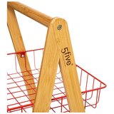 Kolica ZA ODLAGANJE MODERN 54,5X35,5X88 BAMBUS CRVENA FIVE | shoptok.hr