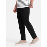 Ombre Men's chino pants with elastic waistband SLIM FIT - black | Eponuda.ba