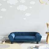 vidaXL Otroški kavč moder 70x45x26 cm žamet | Shoptok.si