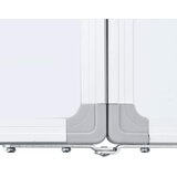  Magnetna bijela ploča sklopiva 160 x 50 x 1,7 cm aluminijska | shoptok.hr