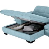 CARRYHOME KOTNA SEDEŽNA GARNITURA, tkanina svetlo modra | Shoptok.si