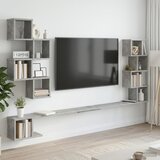  Polica za TV na zidu Betonska siva 200 x 15 x 94 cm | shoptok.hr