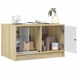  Stolić za kavu sa staklenim vratima boja hrasta 68x50x42 cm | Eponuda.com