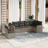  6-dijelni set vrtnih sofa od poliratana s jastucima sivi | shoptok.hr