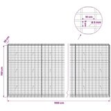  Gabion s žicom debljine 5 mm i mrežom 5x10 cm 1100x30x150 cm - 30 cm 150 cm 1100 cm | shoptok.hr