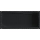  Vrtne sadilice s policom 2 kom crne 70 x 28 x 70 cm poliratan | shoptok.hr