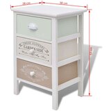 vidaXL Francoska omarica za shranjevanje 3 predali les | Shoptok.si