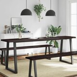 vidaXL Stolna ploča tamnosmeđa 220x60x(2-4) cm obrađena hrastovina Cijene