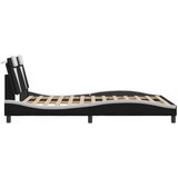  Okvir kreveta LED crno-bijeli 120 x 200 cm umjetna koža | shoptok.hr