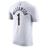 Nike Majice s kratkimi rokavi New Orleans Pelicans Zion Williamson Bela | Shoptok.si