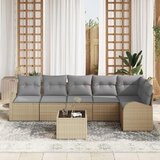  Sjedeća garnitura za vrt 7 kom. Bež poliratan 55 x 55 x 37 cm | Shoptok.si