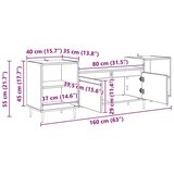 vidaXL TV omarica Star les 160 x 35 x 55 cm Konstruiran les | Shoptok.si