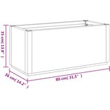  Vrtna sadilica s nogama smeđa 80x36x35 cm PP | Shoptok.si