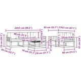  Set vanjskih sofa 6 kom. Bijela i krem | shoptok.hr