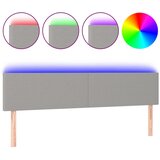 Maison Chic led posteljno vzglavje - vzglavna omarica - nočna omarica svetlo sivo 200x5x78/88 cm blago, (21713140) | Shoptok.si
