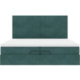 vidaXL Okvir kreveta s madracima tamnozeleni 200x200cm baršunasti - Tamnozelena 200 x 200 cm Gladak dizajn | shoptok.hr