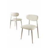 Hanah home set stolica (4 komada) vina cream chrome | ePonuda.com