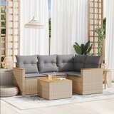 vidaXL 5-dijelni set vrtnih sofa s jastucima bež od poliratana | shoptok.hr