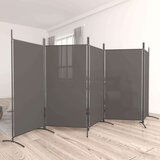 Sobna Paravan 5-delni antraciten 433x180 cm blago, (20594991) Cene