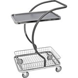 Kongamek Nakupovalni in transportni voziček C-LINE, z 1 polico, 1 mrežasto košaro, višini nivojev 160, 630 mm | Shoptok.si