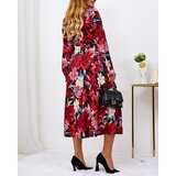 Resti Red and burgundy patterned women's maxi dress Cijene