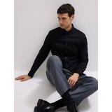 Reserved Super slim fit košulja s visokim udjelom pamuka - crno | shoptok.hr