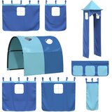  Zavjese za krevet na kat s tunelom i tornjem plave | shoptok.hr