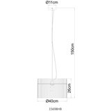 Globo 15698HB - Visilica na sajli GORLEY 1xE27/60W/230V | Eponuda.com