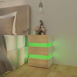vidaXL led noćni ormarić bijeli i boja hrasta sonome 45x35x67 iverica | shoptok.hr