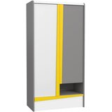 Mömax omara za oblačila divertido, siva, bela, rumena | Shoptok.si