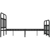  Metalni okvir kreveta uzglavlje i podnožje crni 140x200 cm | Eponuda.ba