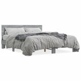 Furnova Posteljni okvir siva sonoma 160x200 cm inž. les in kovina, (21938630) | Shoptok.si