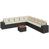  The Living Store Vrtna sedežna garnitura 10-delna z blazinami črn poli ratan - Vrtna Sedežna Garniture, (21446919) | Shoptok.si