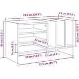  Ormar za ploče s policom Umjetnički hrast 78.5 x 35 x 45 cm | shoptok.hr