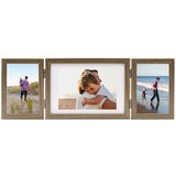 Trodijelni okvir za fotografije smeđi 22x15 cm + 2 x (10x15 cm) | shoptok.hr