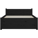  Za krevet od masivnog drva crni 90 x 200 cm | shoptok.hr