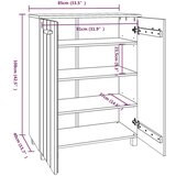vidaXL omara za čevlje bela 85x40x108 cm trdna borovina | Shoptok.si