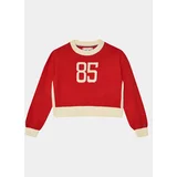Tommy Hilfiger Pulover 85 Varsity Sweater KG0KG07770 Rdeča Regular Fit