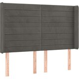  Box spring postelja z vzmetnico LED temno siva 140x200 cm žamet, (20789696) | Shoptok.si