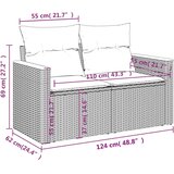 vidaXL 9-dijelni set vrtnih sofa s jastucima crni od poliratana | shoptok.hr