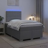  Boxspring krevet s madracem Svjetlosiva 120 x 190 cm Tkanina | shoptok.hr