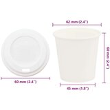vidaXL papirnate šalice za kavu s poklopcem 1000 kom 4 oz 100 ml | shoptok.hr