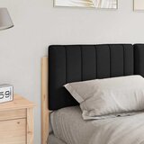  Tapecirani uzglavlje Smeđa i crna 135 cm Čvrsto borovo drvo | shoptok.hr