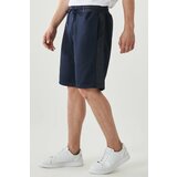 ALTINYILDIZ CLASSICS Men's Navy Blue Standard Fit Normal Fit Casual Knitted Shorts Cene