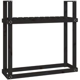  Stalak za drva za ogrjev crni 110x35x108,5 od masivne borovine | Eponuda.ba