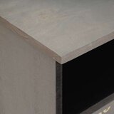 vidaXL Noćni ormar s ladicama Siva 40 x 33 x 46 cm masivno drvo manga | shoptok.hr